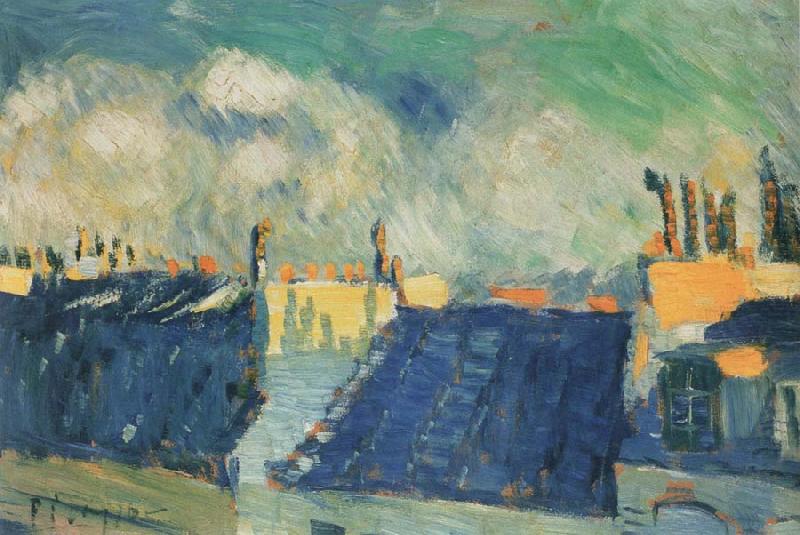 blue roofs, pablo picasso